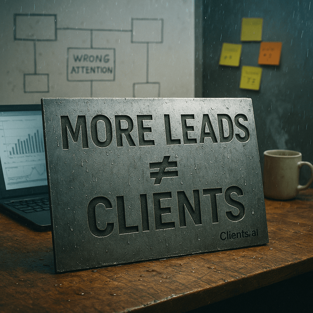 Image from Kyle Campbell's LinkedIn post: “Everyone says “just get more leads” - but last Thursday at 3:10pm in Denver, seeing 72 sig”