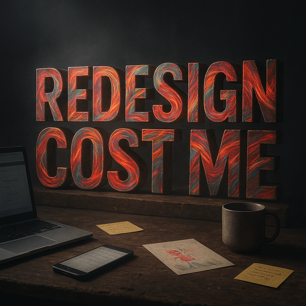 Image from Kyle Campbell's LinkedIn post: “I stopped redesigning a homepage for one client the day their calendar was empty and their ad clicks were up”